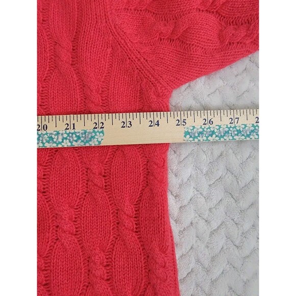 Vtg Express Tricot Y2K Wool‎ Angora Long  Cable Turtleneck Sweater Oversized M - Picture 12 of 14